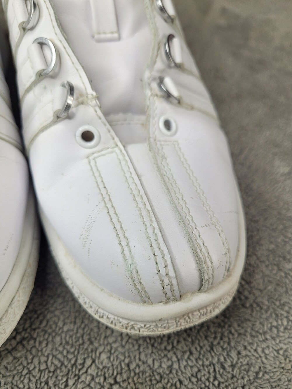 K Swiss White Green Shoes Womens 7.5 Leather Low Top Sneakers *No Laces* - Picture 3 of 8
